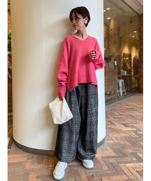 BEARDSLEY（ビアズリー）の「ウエストリブループチェックパンツ