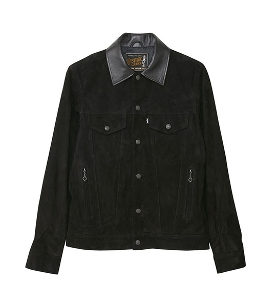 美品 ヒステリックグラマー スエード レザー ボア トラッカージャケット M