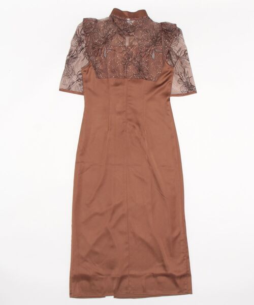 Leja｜LEJA/配色パイピング花柄ボレロ付きベロアマーメイドキャミ