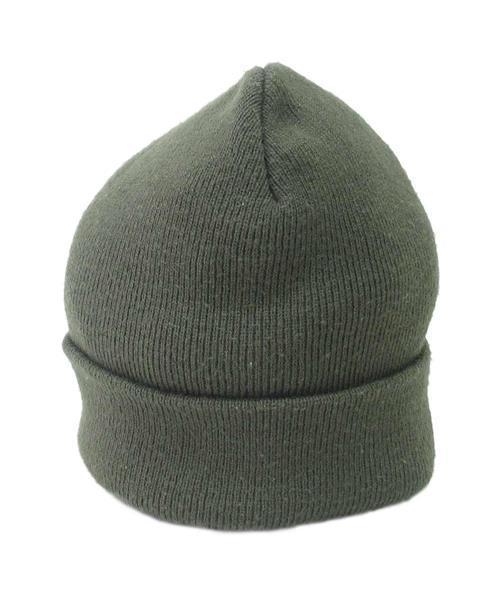 ブランド古着】フロントロゴワッペン ビーニー カーキ ニット帽