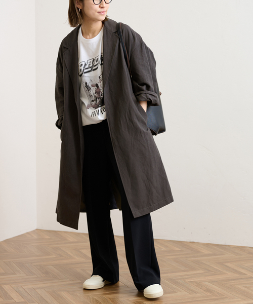 FRAMeWORK（フレームワーク）の「綿麻ポプリンコート（チェスター