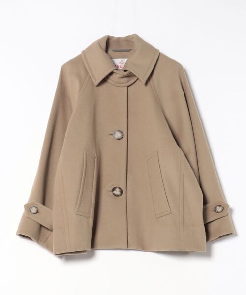 セール】ｳｰﾙﾒﾙﾄﾝﾊﾞｯﾄﾞｳｲﾝｸﾞｼｮｰﾄｺｰﾄ（その他アウター）｜Vivienne