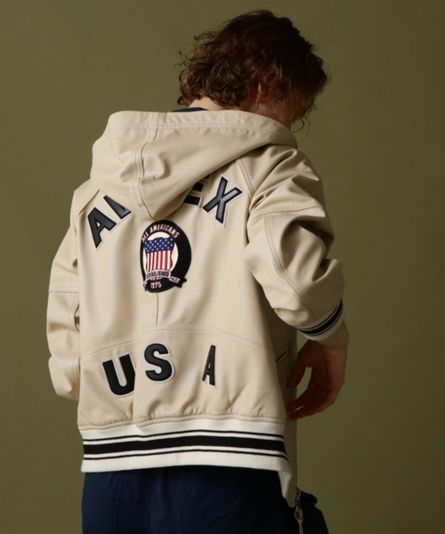 AVIREX（アヴィレックス）の「SIGNATURE HOODED LEATHER/ シグネチャー