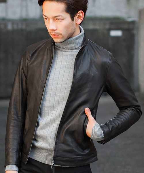 BEAUTY&YOUTH ブラック ラムレザーシングルライダース Lサイズ 2025年