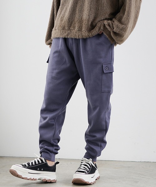 MinoriTY】毛玉ができないサルエルカーゴパンツ メンズ スウェット