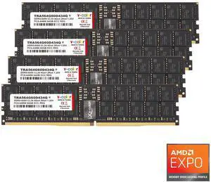V-COLOR DDR5 256GB (64GBx4) 6000MHz CL34 4Gx4 2Rx4 OC R-DIMM