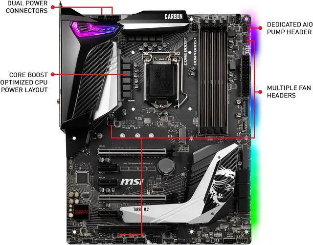 Refurbished: MSI MPG Z390 GAMING PRO CARBON AC LGA 1151 (300