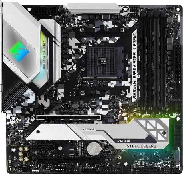 Open Box: ASRock B550M STEEL LEGEND AM4 Micro ATX AMD Motherboard