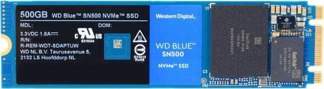 Western Digital WD Blue SN500 NVMe M.2 2280 500GB PCI-Express 3.0