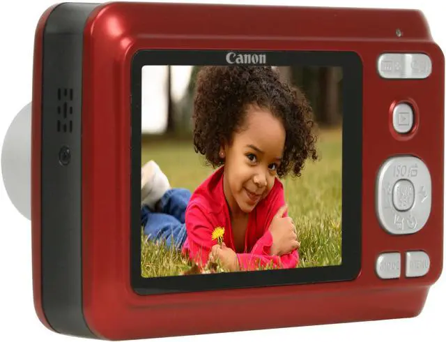 Canon PowerShot A480 Red 10.0 MP Digital Camera - Newegg.com