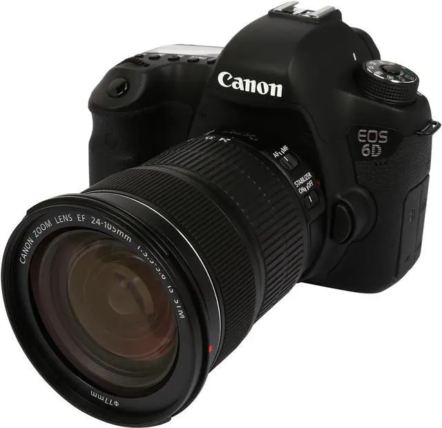 Canon EOS 6D 8035B106 Black Digital SLR Camera with EF 24-105mm f