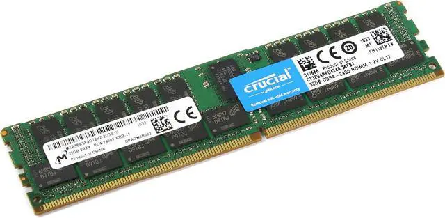 Crucial 32G 288-Pin DDR4 SDRAM ECC Buffered / Registered DDR4 2400
