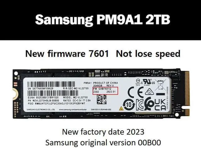 NEW Samsung PM9A1 2TB PCIe Gen 4 NVME SSD 7000MBs 2023 MODEL Solid