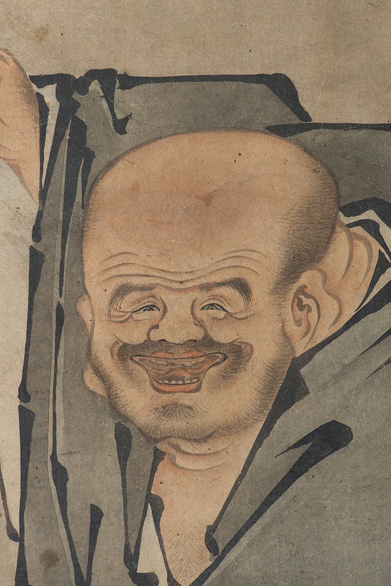 蔵出狩野元信 「布袋僧」◎肉筆紙本◎室町後期の画家 慶應