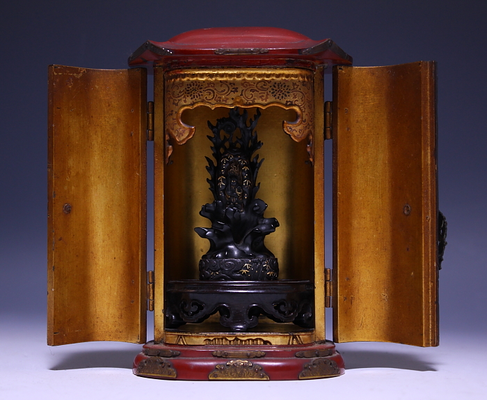 希少】不動明王 仏像 厨子 室町時代 希少】不動明王仏像厨子室町時代