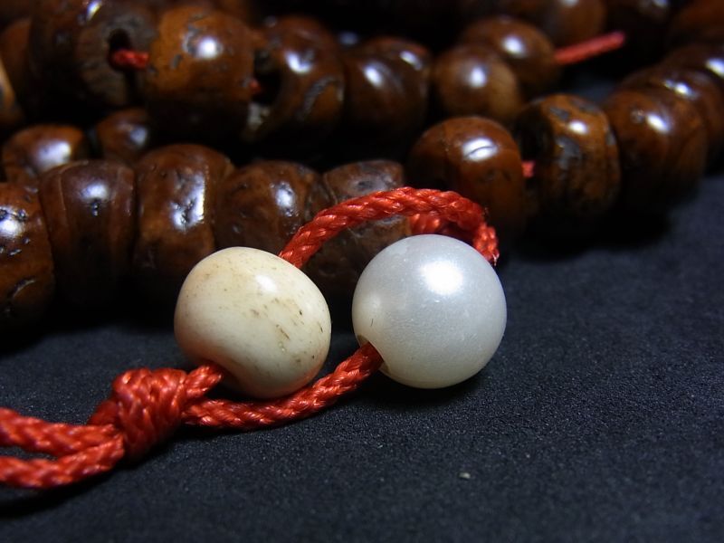 Tibetan Mala 数珠龍眼鳳眼密教チベット アンティーク