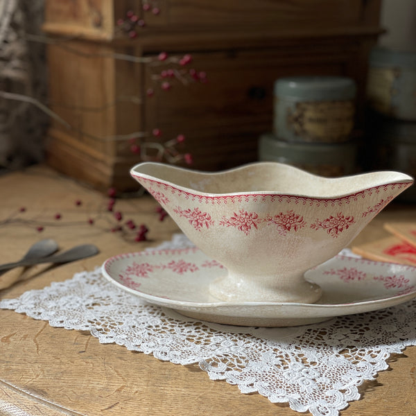 フランス アンティーク フリルエッジのソーシエール フランス