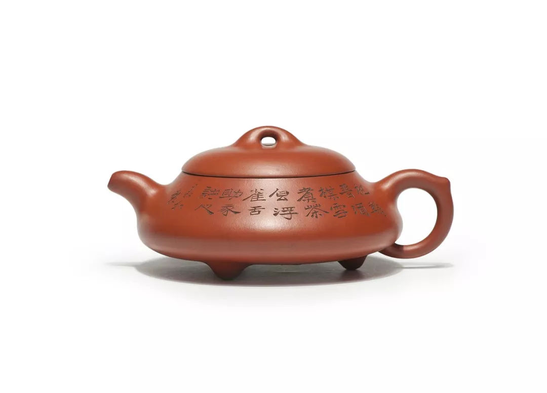 煎茶道具 萬寶款 粟鼠葡萄壺 細工彫り 後手紫砂壺 万宝造朱泥 急須茶器