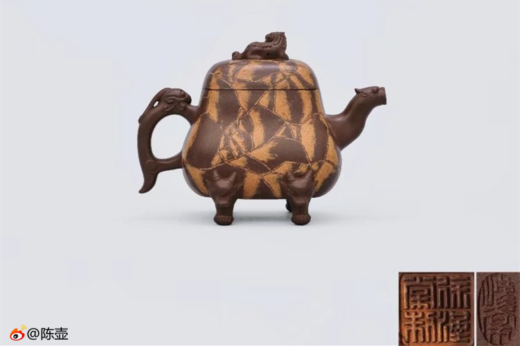 中国古美術・全身正気紫砂壺・底款徐漢棠紋・宜興原鉱・紫泥急須・茶壺