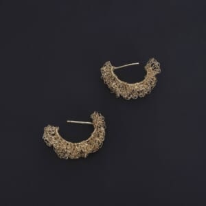 Moja Earrings/ピアス（ゴールド）- Crochet with Wire - | 横浜元町