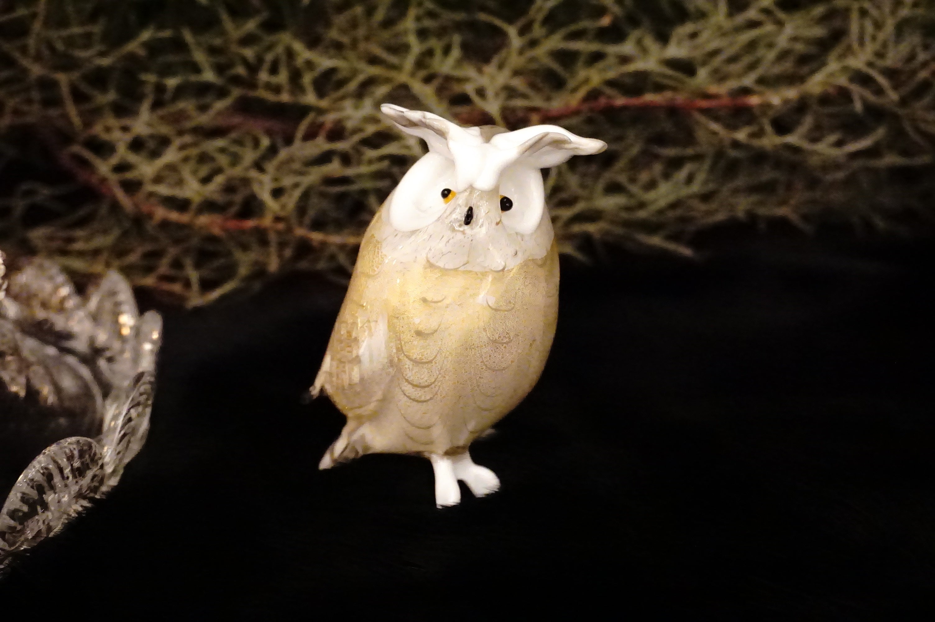 箱付新品 定価165,000円 フェニキアン技法のムラーノガラスのフクロウ