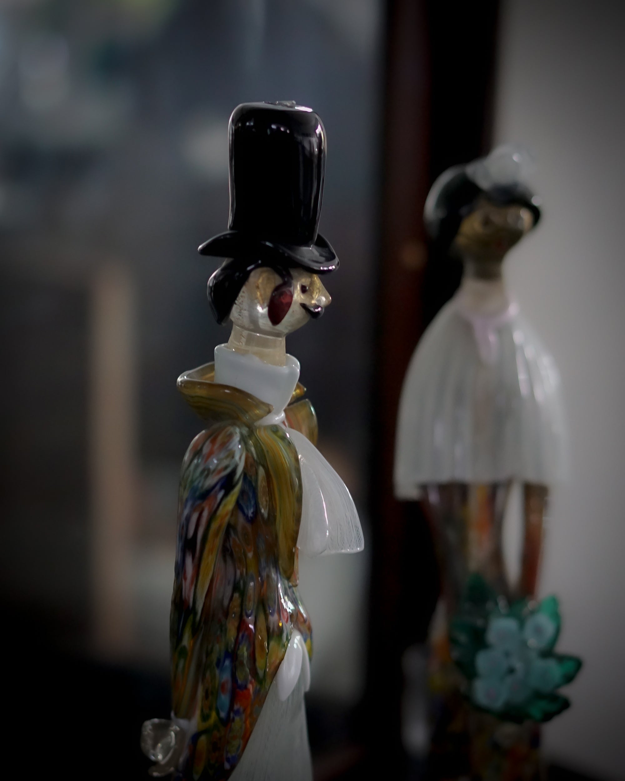 ベネチアン・グラス ガラス人形ペア