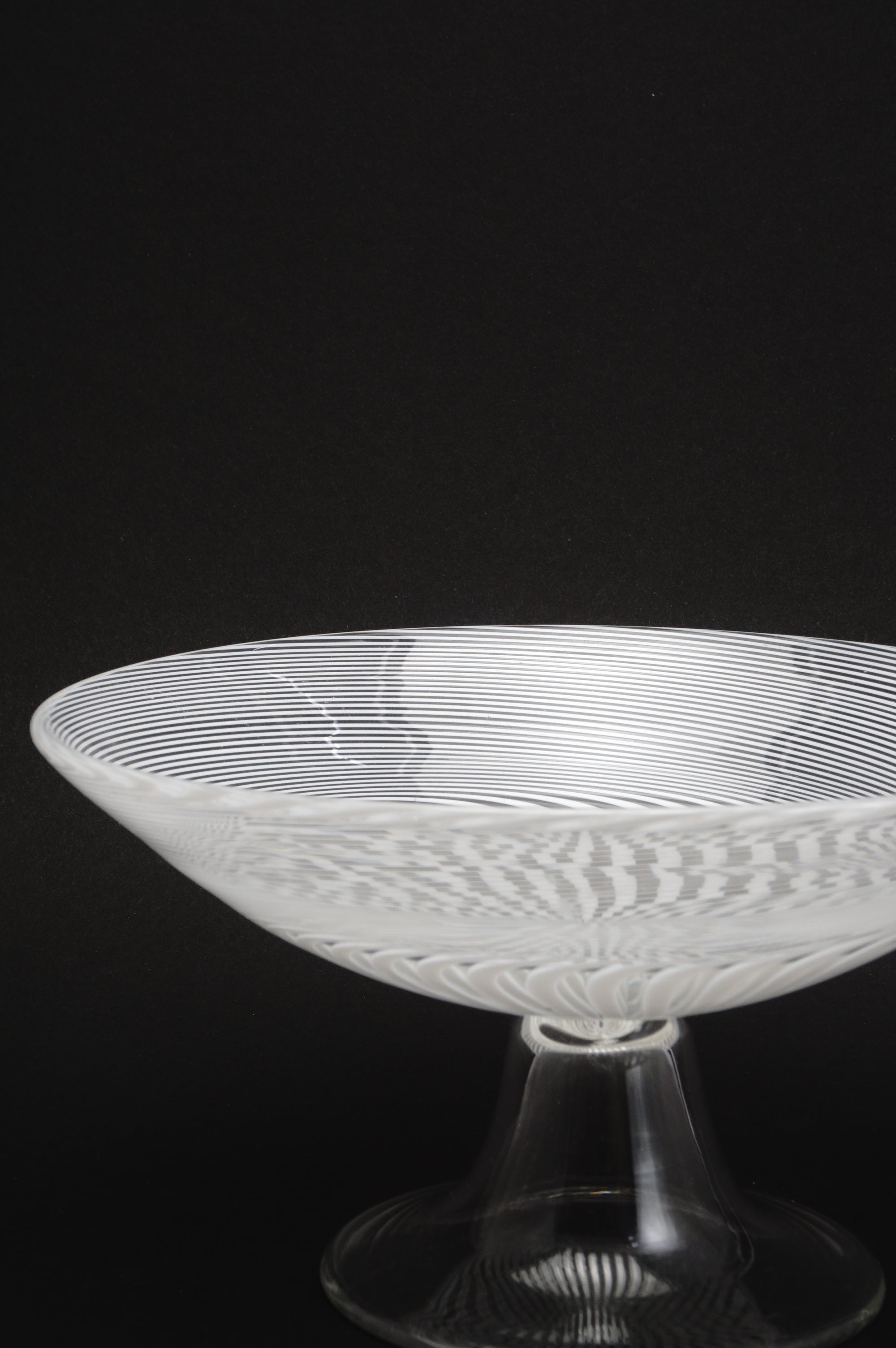 ヴェネチアングラス レースガラス コンポート 高台付き ヴェネチア