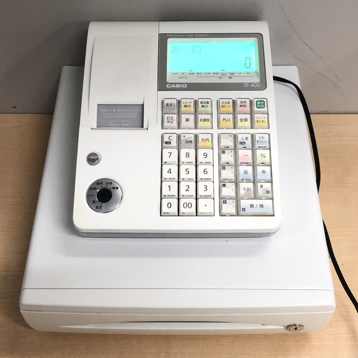 カシオレジスターTE-400フル設定無料美品PC連携売上管理853077