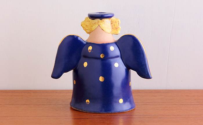 Lisa Larson/リサ・ラーソン/キャンドルホルダー/エンジェル/ブルー