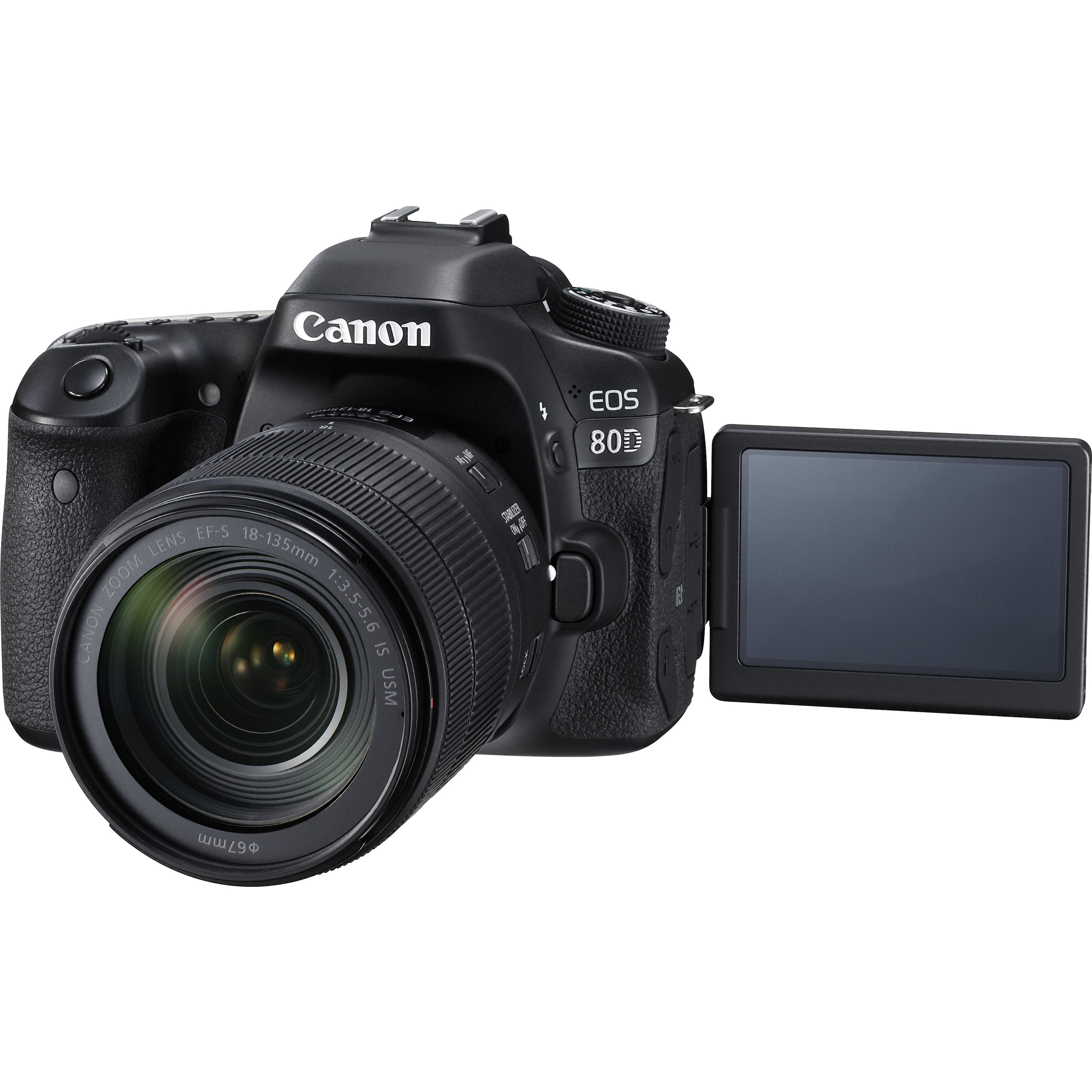 Canon EOS 80D Black Digital SLR Camera with Lens KIT - Newegg.com