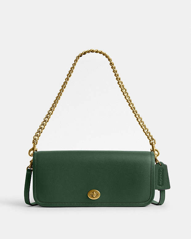 COACH アクセサリーポーチ ショルダーバッグシグネチャー 希少色 黄緑