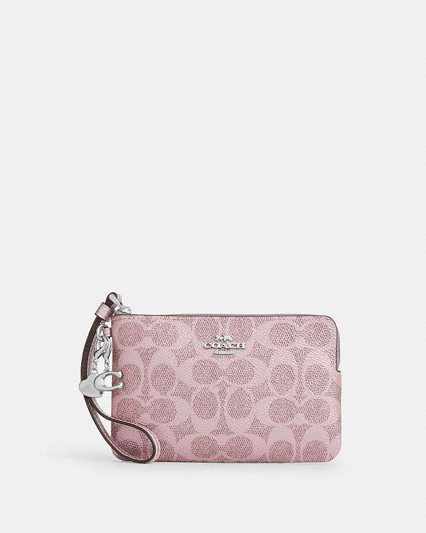 公式】コーチアウトレット | ボックスド コーナー ジップ リストレット