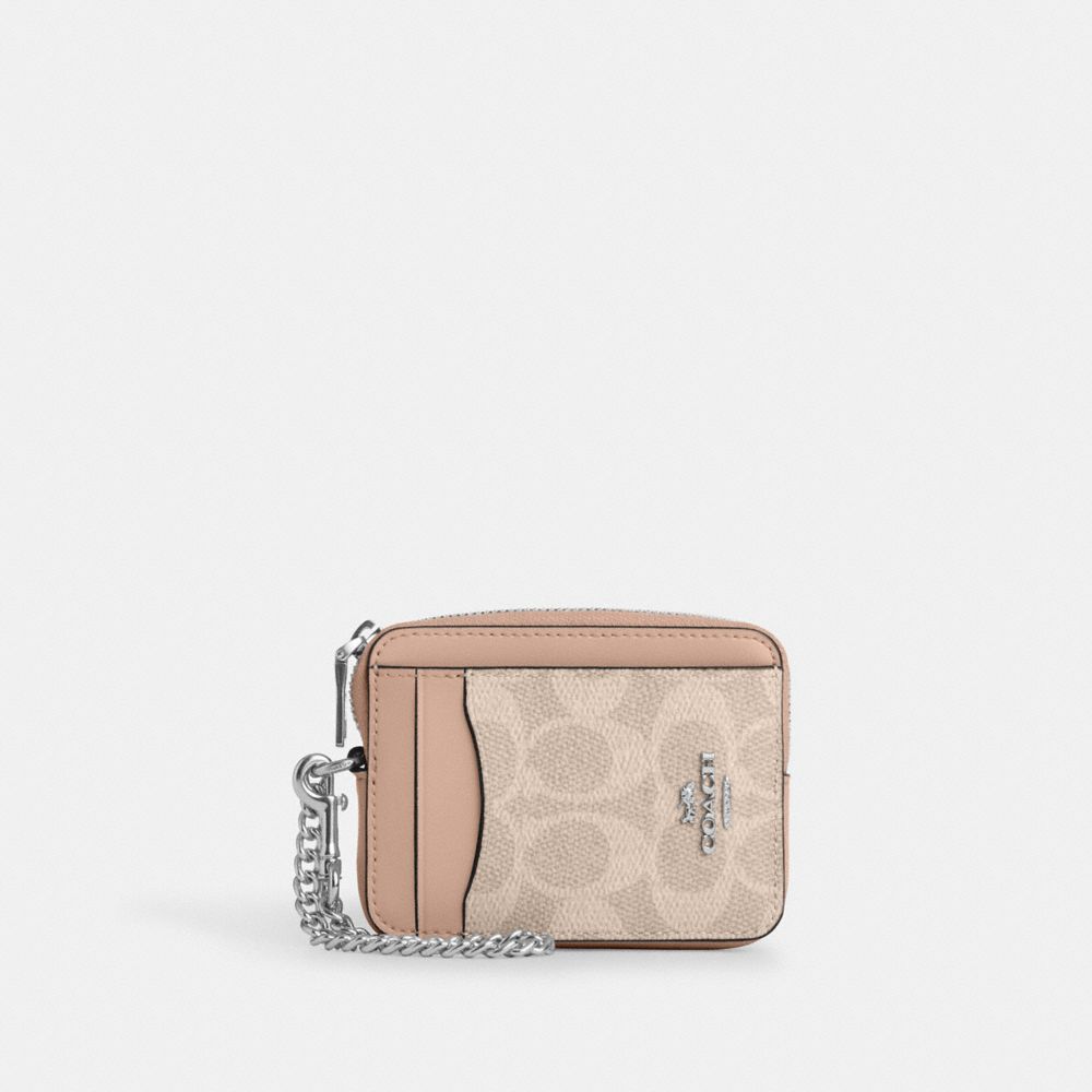 COACH® Outlet | Zip Card Case In Signature Canvas