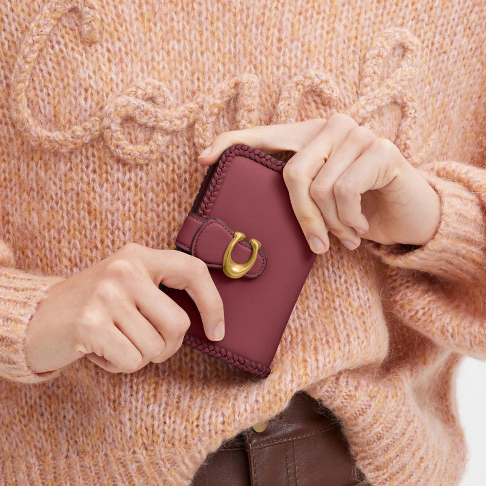 極美品 coach ミディアム ウォレット タビー ブレイド L字ファスナー