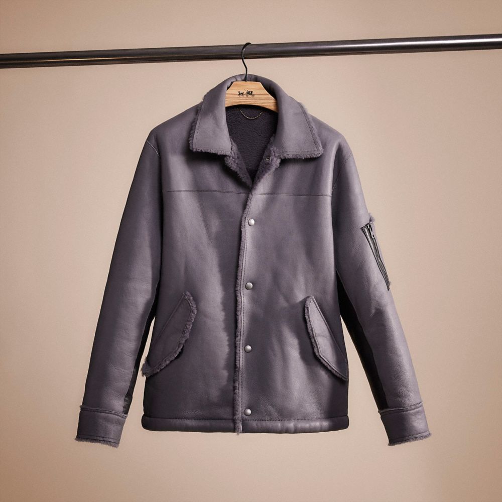 COACH® | Restored Shearling Snap Front Jacket