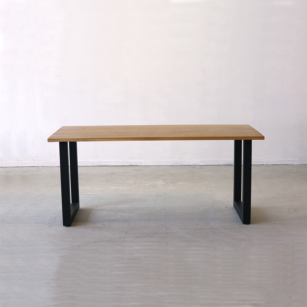 オーダーテーブル / ホワイトオーク節有り / アイアン脚 / オイル塗装