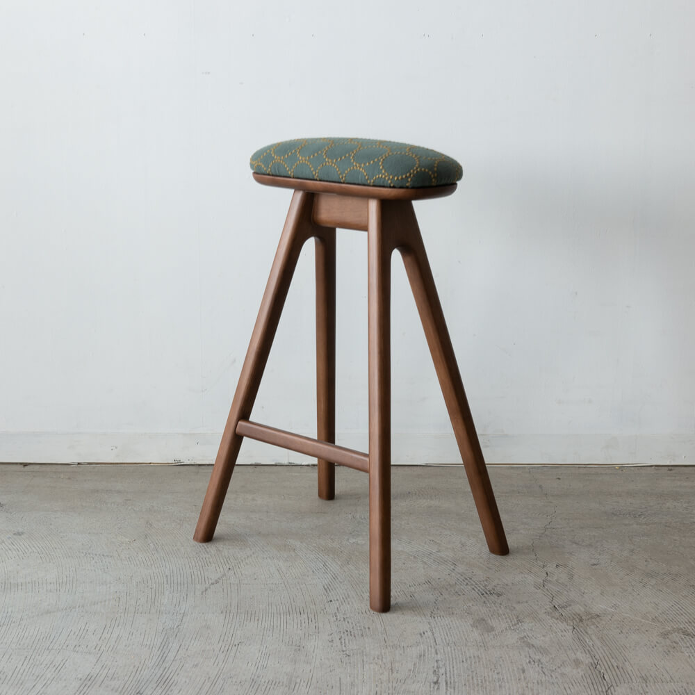 送料込】キッチンスツール(H630)＋張地ミナペルホネン tambourine