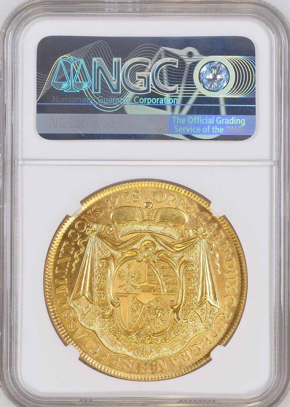 1728年(1968年) リヒテンシュタイン公国 リストライク 10ダカット金貨