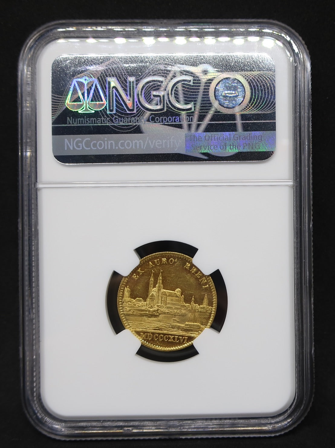 試鋳貨）シュトゥットガルト 都市景観 パターン ダカット銀打ち NGC