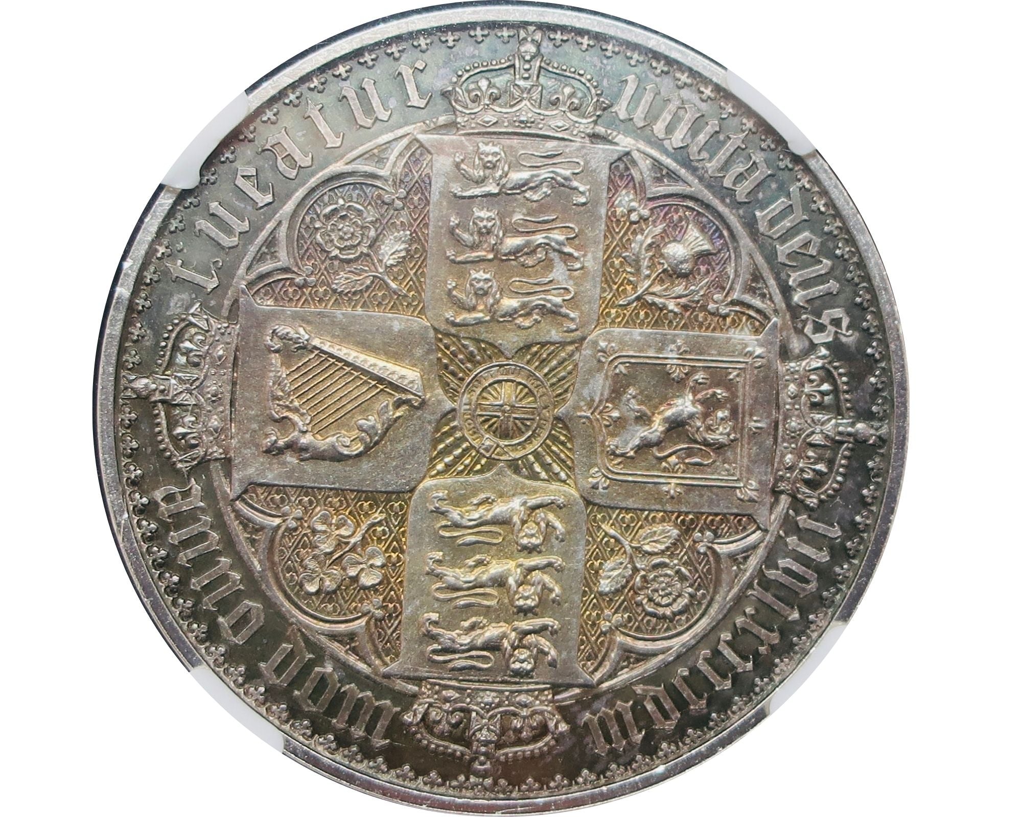 NGC XF40 イギリス 1クラウン銀貨 ビクトリア (1891年) NGC XF40