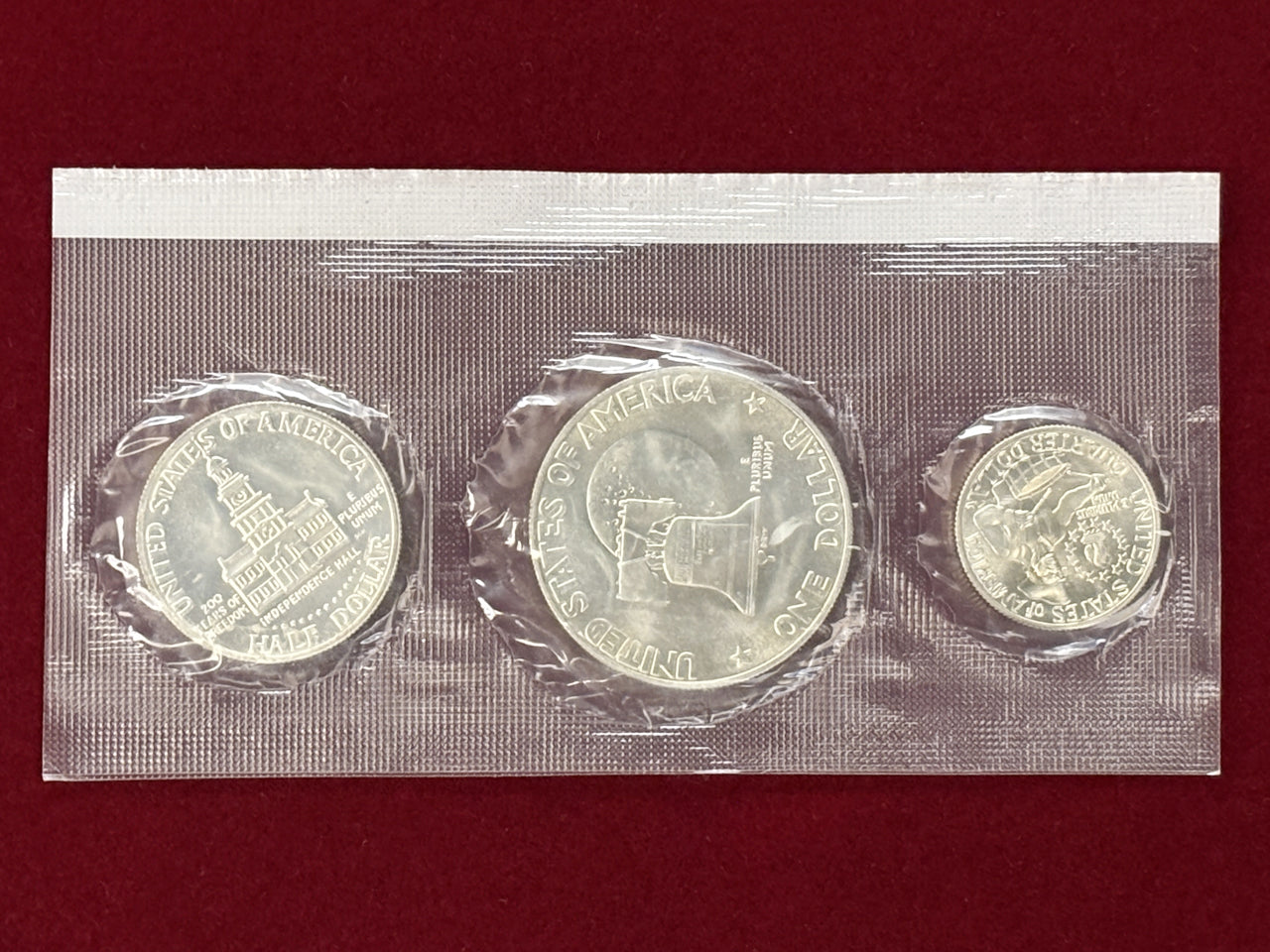 アメリカ】独立200周年記念 シルバーコインセット 3枚組 1976［C