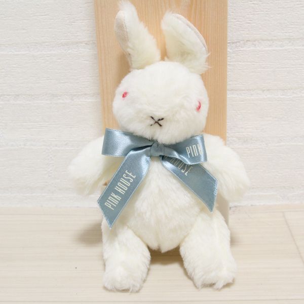 PINK HOUSE 白うさぎのコサージュ 白花うさぎコサージュ - ピンク