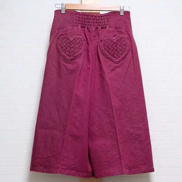 ボルドー系ハートポケットガウチョパンツ【4(L)】 - ピンクハウス通販