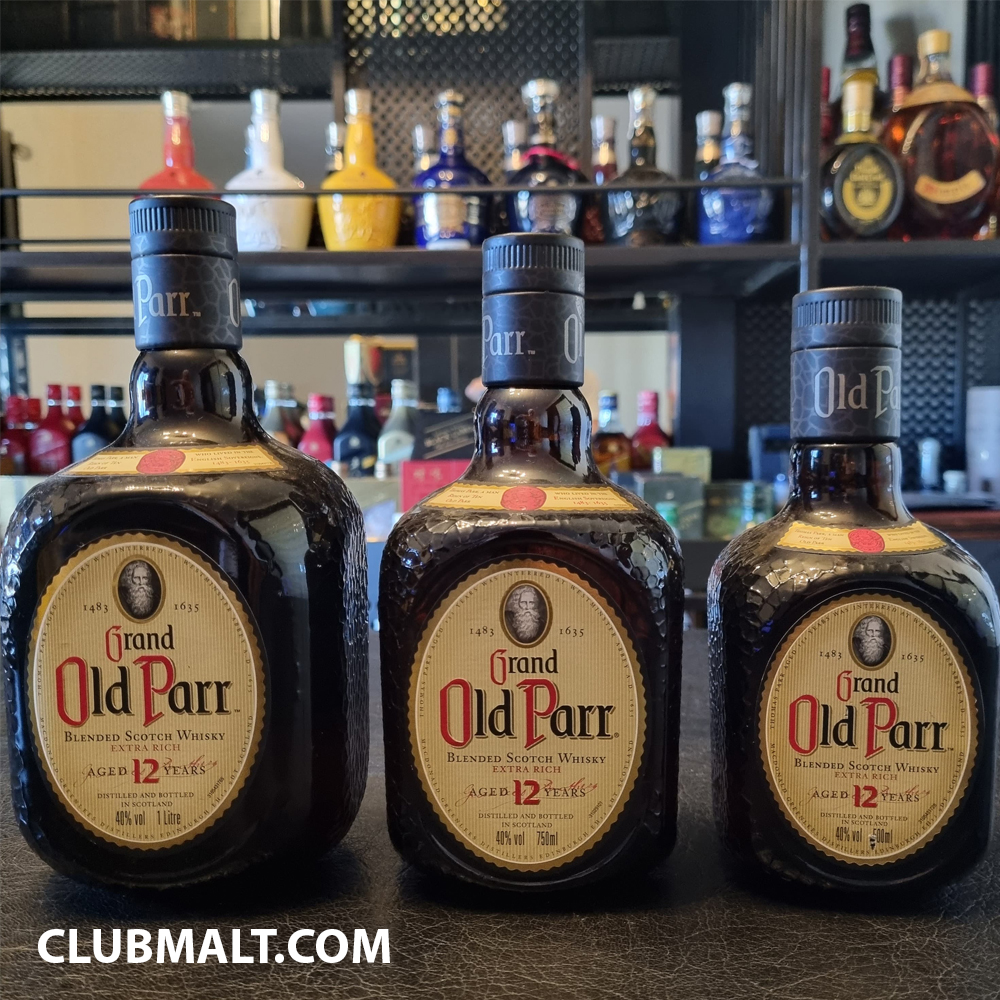 GRAND OLD PARR SET 12Y (3 bottles without boxes) - CLUB MALT