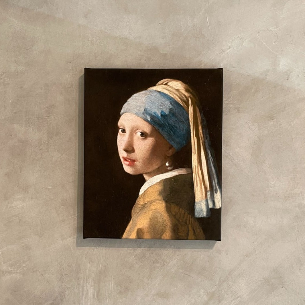 輸入雑貨 天然石 『真珠の耳飾りの少女』クリスタルアート』 水晶絵