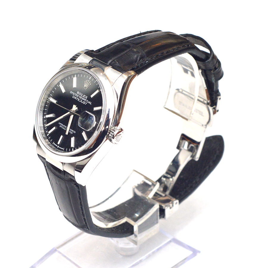 ロレックス デイトジャスト 交換用時計ベルトオーダー｜クロコダイル