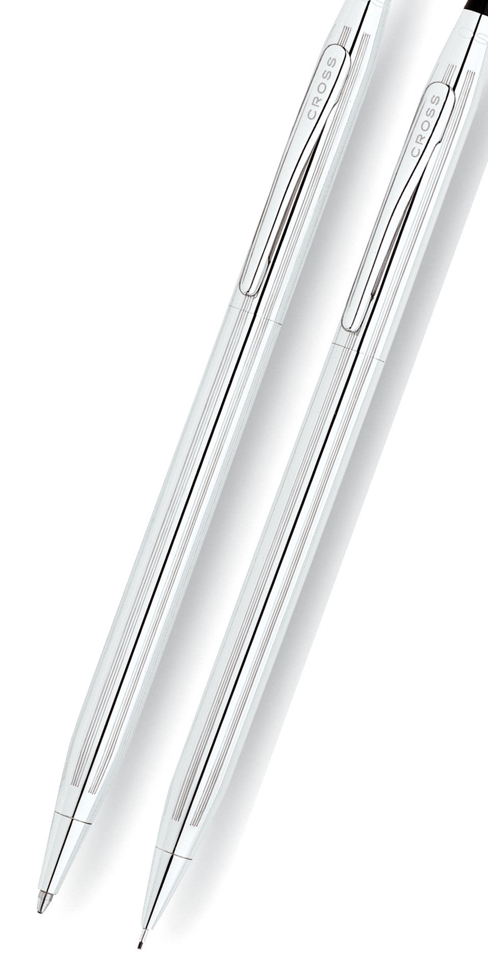 クラシック センチュリー 光沢のあるクローム ペンと鉛筆セット