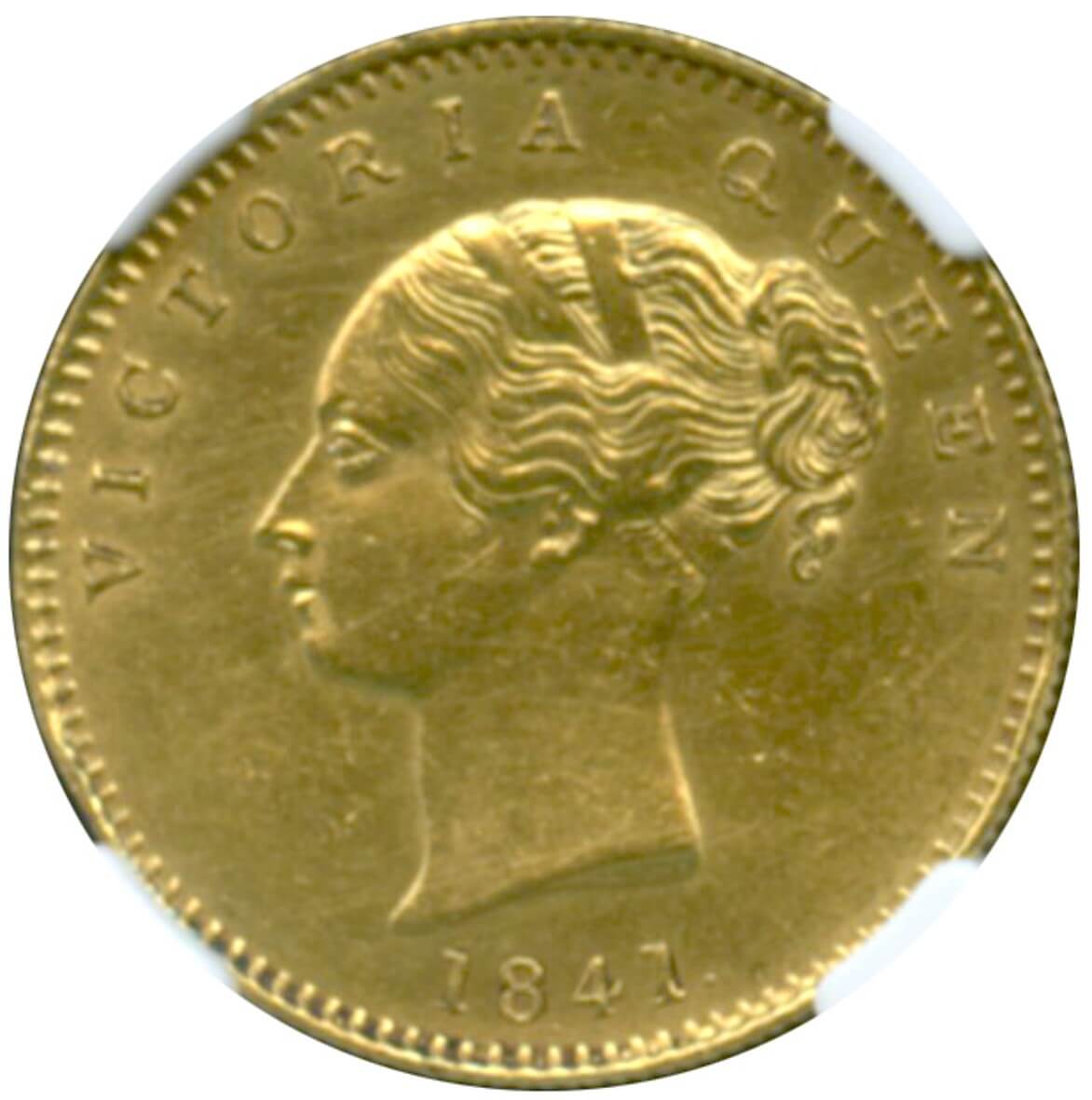 英領インド 東インド会社 ヴィクトリア 1モハール金貨 1841 フォックス