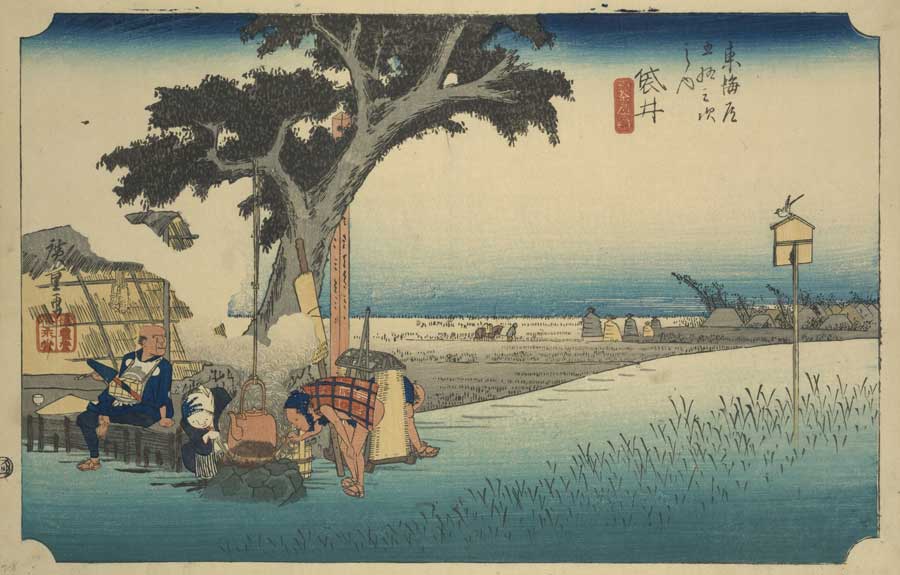 東海道五十三次（歌川広重）の全55作品を簡単に印刷