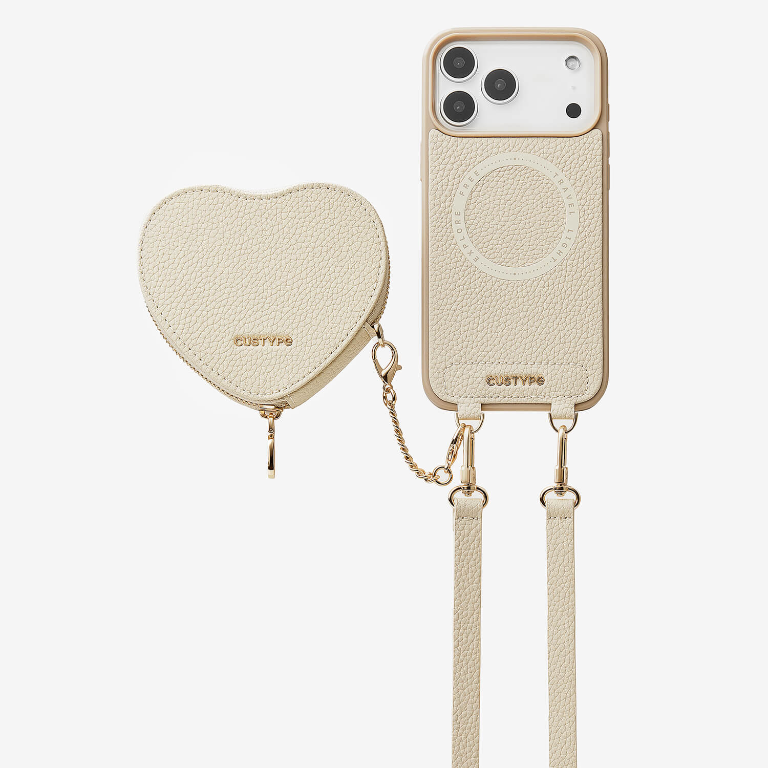 ハートデザインキット - 取り外し可能なワイヤレス充電クロスボディ